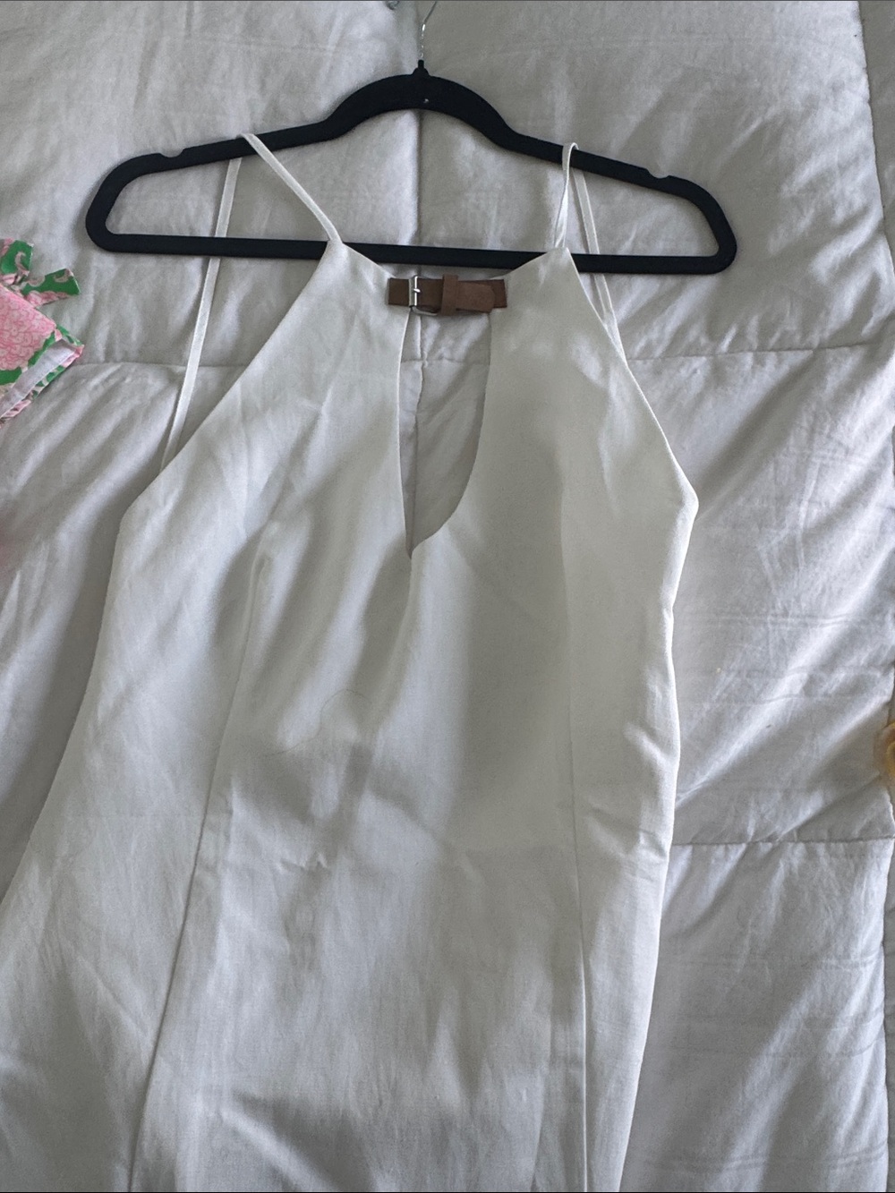 Zara White Spaghetti Strap Halter Top